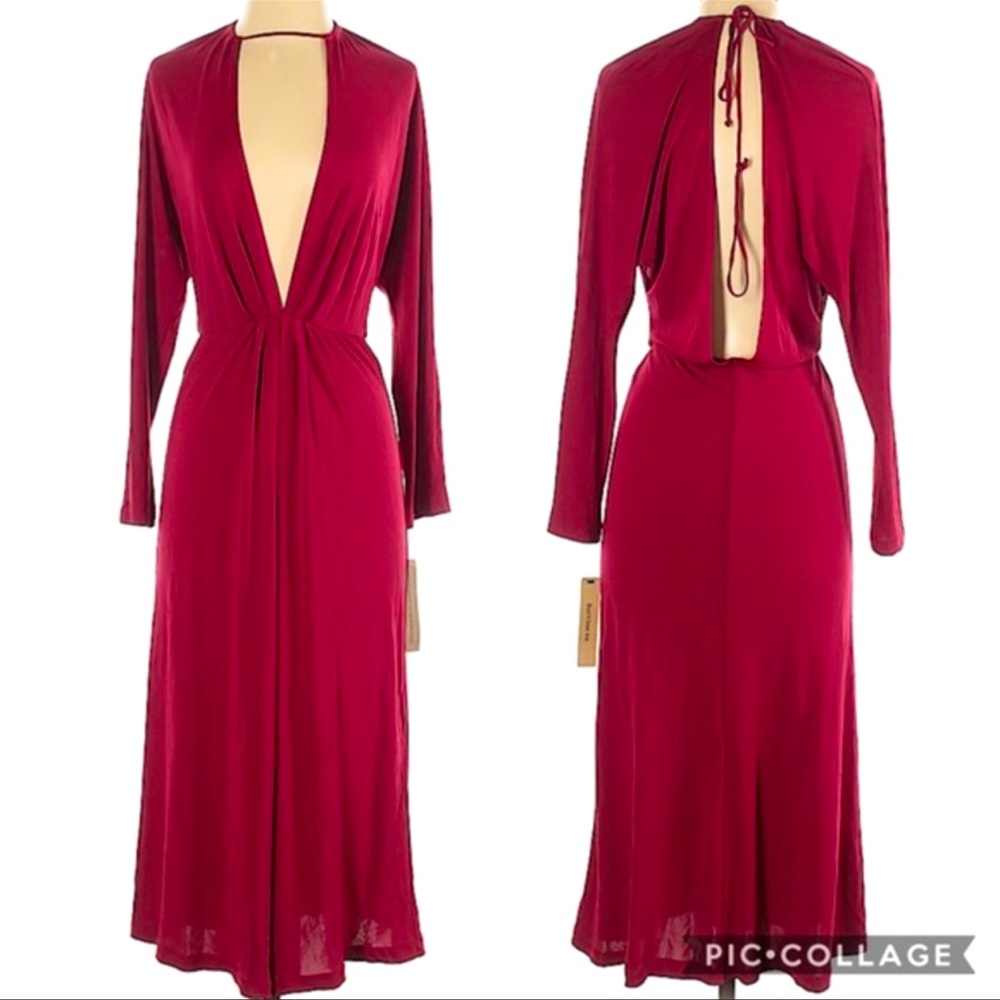 NWOT Reformation Light Maroon Maxi Dress